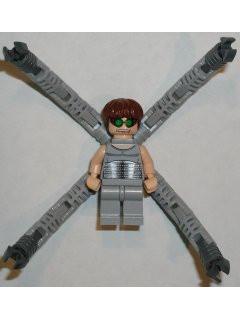 LEGO Minifigure-Dr. Octavious (Octavius) / Doc Ock, Light Bluish Gray Torso, Light Bluish Gray Legs - With Arms-Spider-Man / Spider-Man 2-spd016-Creative Brick Builders
